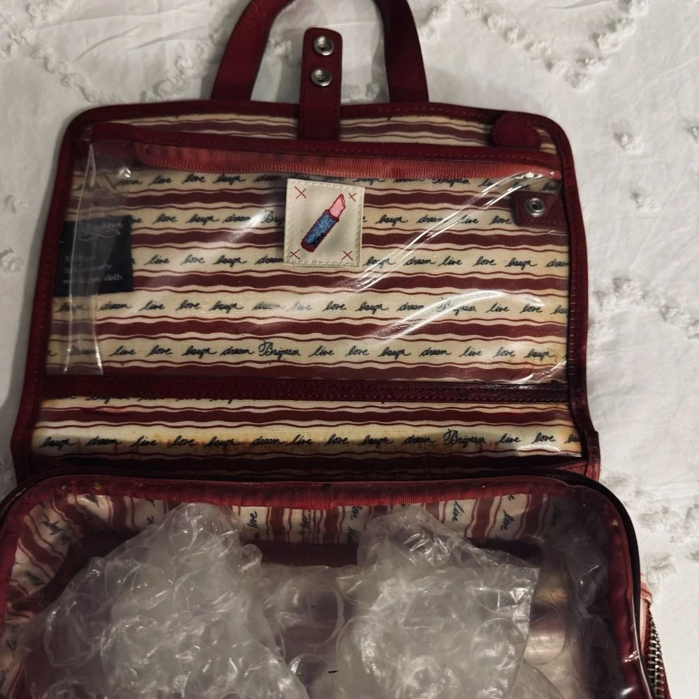 Brighton ❤️ red hearts travel makeup bag. Toiletry,carry On,caddy,weekender.Rare